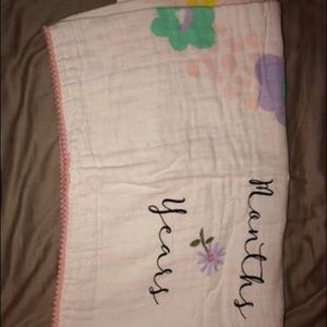 Baby Girl Month and Year Blanket